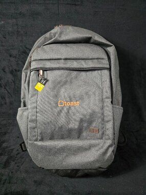 Case Logic Toast Branded Gray Laptop Backpack Padded Travel Work School Bag New